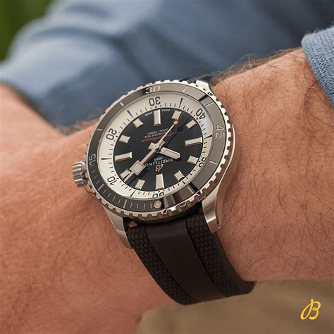 breitling superocean white gold|Superocean automatic 46 black steel.